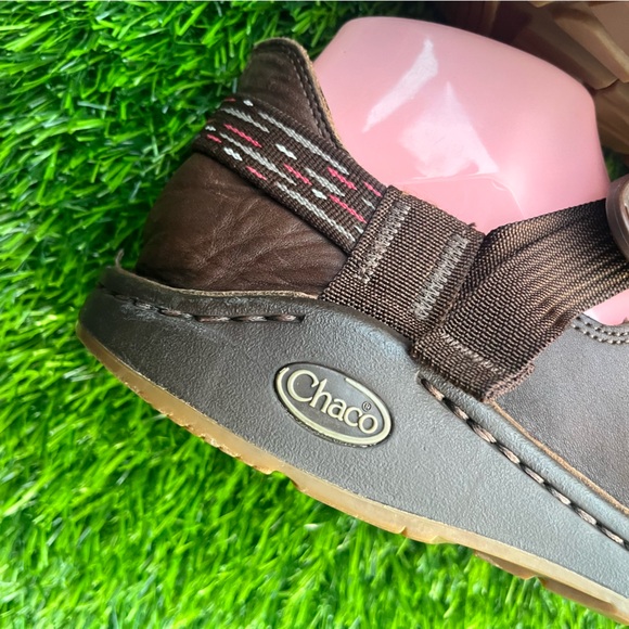 CHACO CHACOS CHACO'S BROWN LEATHER CLOGS ADJUSTABLE STRAP 8.5 MARY JANES - Picture 2 of 14